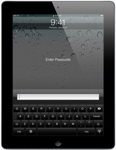 ipad Passcode screen