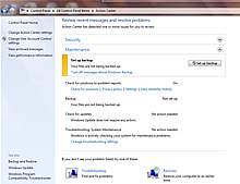 Windows 7 Action Center